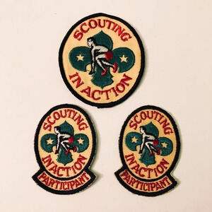 Vintage Lot  of 3 Boy Scouts Canada Scouting In Action Patches